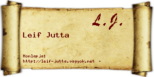Leif Jutta névjegykártya